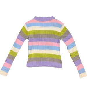 Mock Neck Knit Pastel Sweater